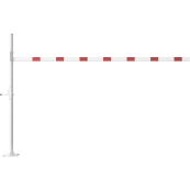 Height restriction barrier | cross tube length: 4500 mm | for padlock | to be fixed by plugs